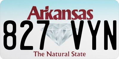 AR license plate 827VYN