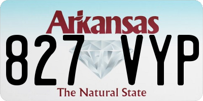 AR license plate 827VYP