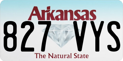 AR license plate 827VYS
