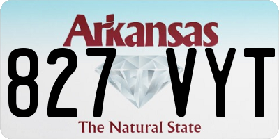 AR license plate 827VYT