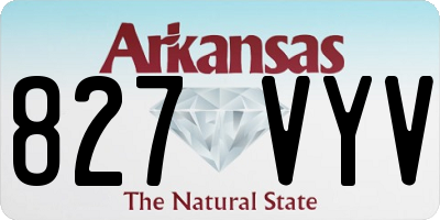 AR license plate 827VYV