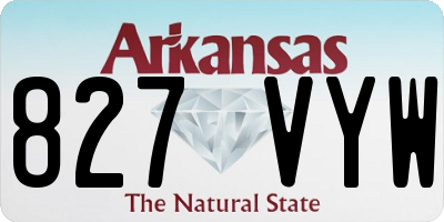 AR license plate 827VYW