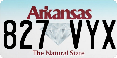 AR license plate 827VYX