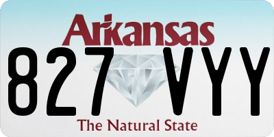 AR license plate 827VYY