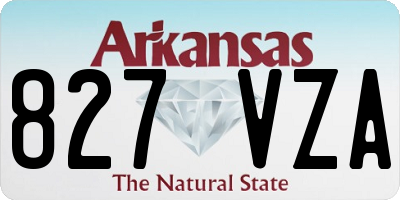 AR license plate 827VZA