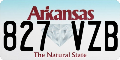 AR license plate 827VZB