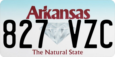 AR license plate 827VZC