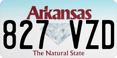 AR license plate 827VZD