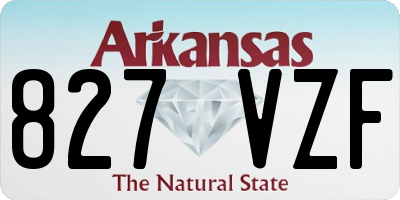 AR license plate 827VZF