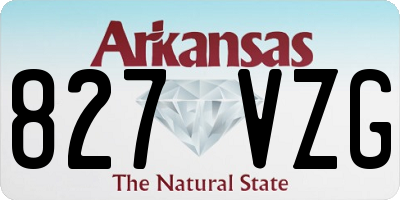 AR license plate 827VZG