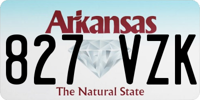 AR license plate 827VZK
