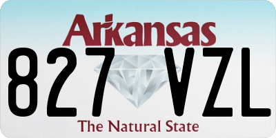 AR license plate 827VZL