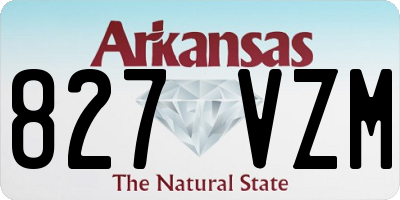 AR license plate 827VZM