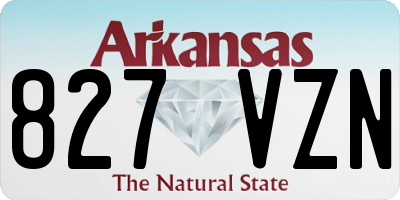 AR license plate 827VZN