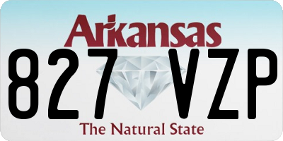 AR license plate 827VZP