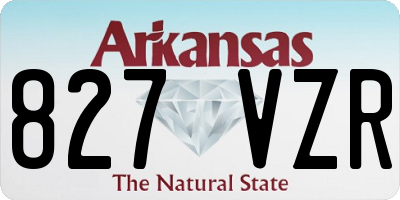 AR license plate 827VZR