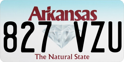 AR license plate 827VZU
