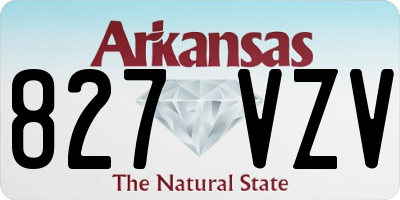 AR license plate 827VZV