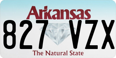 AR license plate 827VZX