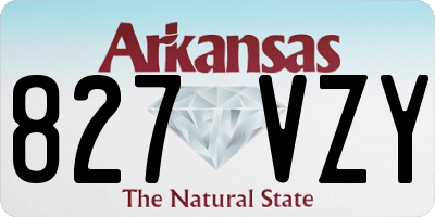 AR license plate 827VZY