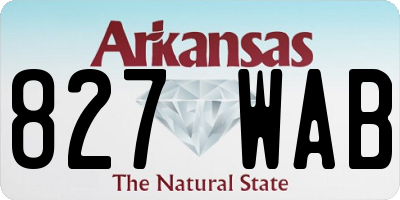 AR license plate 827WAB