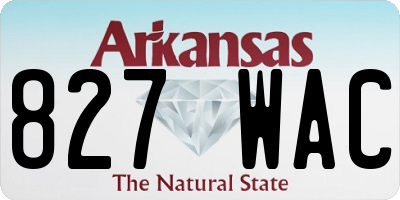 AR license plate 827WAC