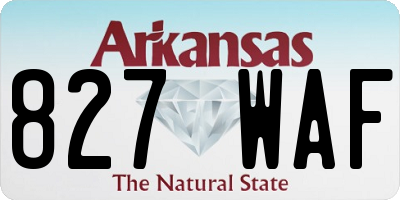AR license plate 827WAF
