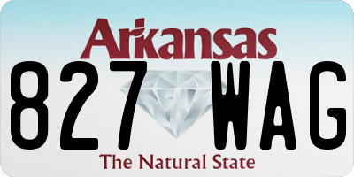 AR license plate 827WAG