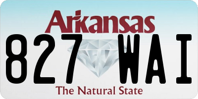 AR license plate 827WAI