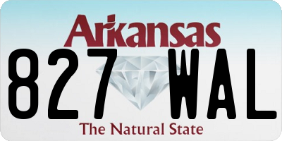 AR license plate 827WAL