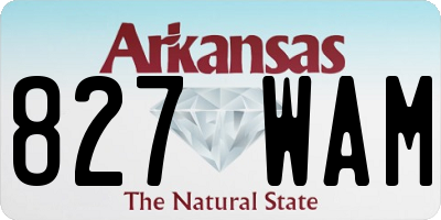 AR license plate 827WAM