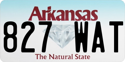 AR license plate 827WAT