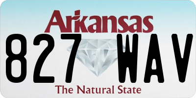 AR license plate 827WAV