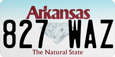 AR license plate 827WAZ