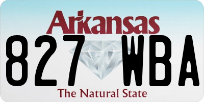 AR license plate 827WBA