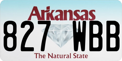 AR license plate 827WBB