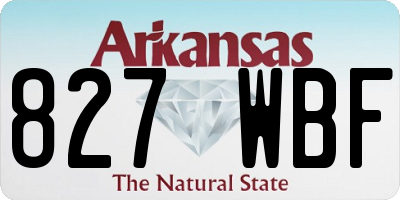 AR license plate 827WBF