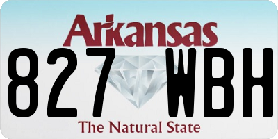 AR license plate 827WBH