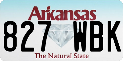 AR license plate 827WBK