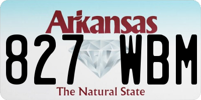 AR license plate 827WBM