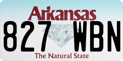 AR license plate 827WBN