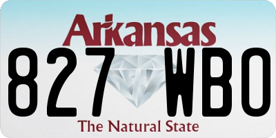 AR license plate 827WBO