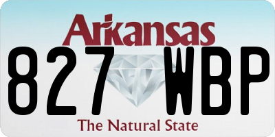 AR license plate 827WBP