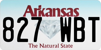 AR license plate 827WBT