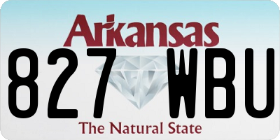 AR license plate 827WBU