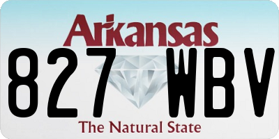 AR license plate 827WBV