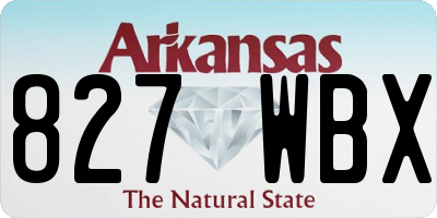 AR license plate 827WBX
