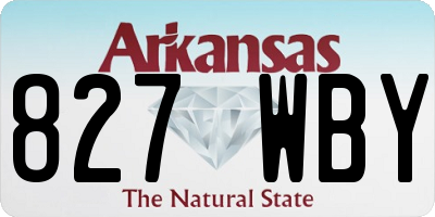 AR license plate 827WBY