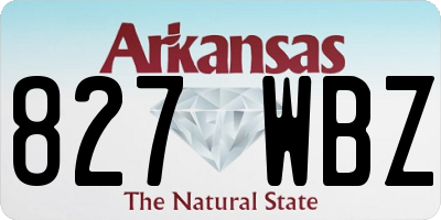 AR license plate 827WBZ