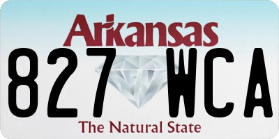 AR license plate 827WCA